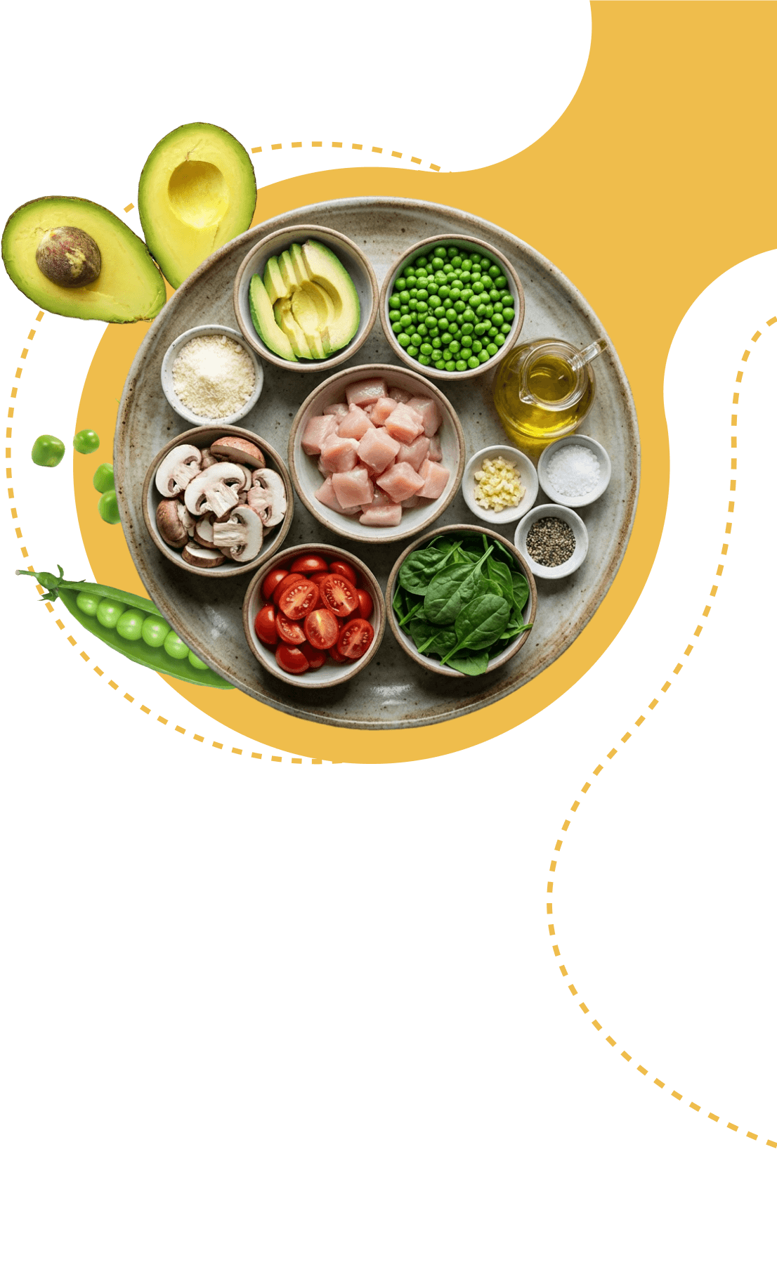A plate of fresh ingredients
